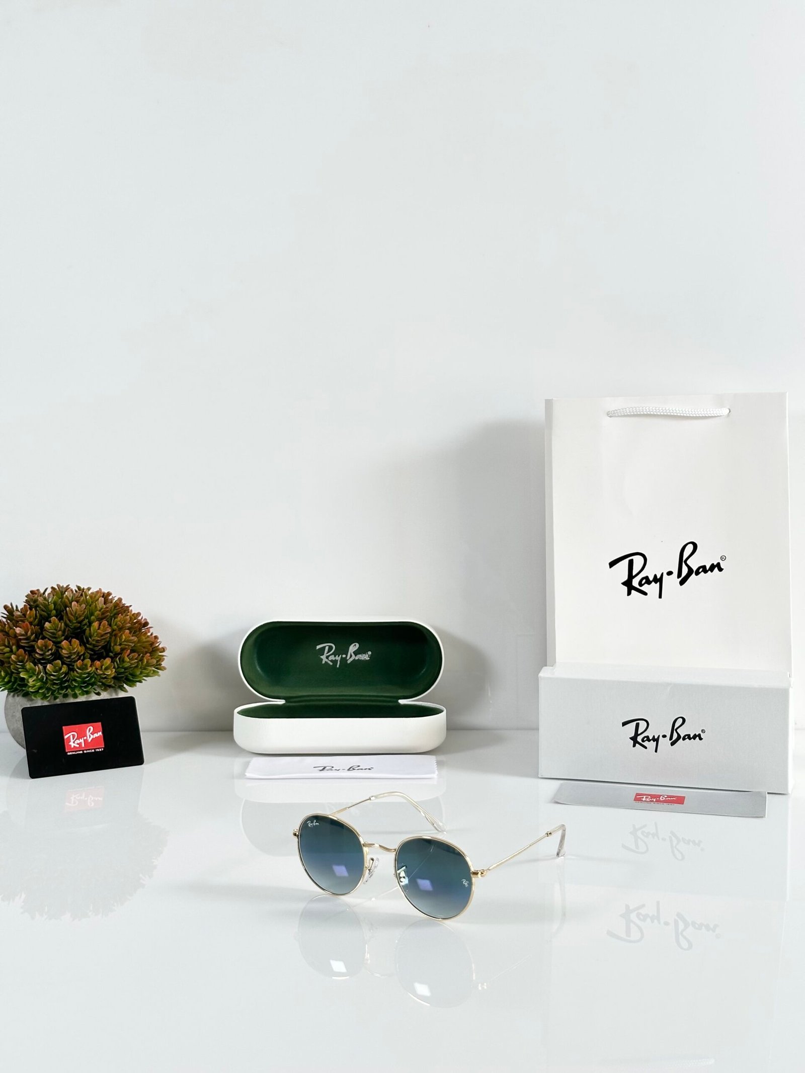 Rayban 3447 Gold Blue (GLASS)