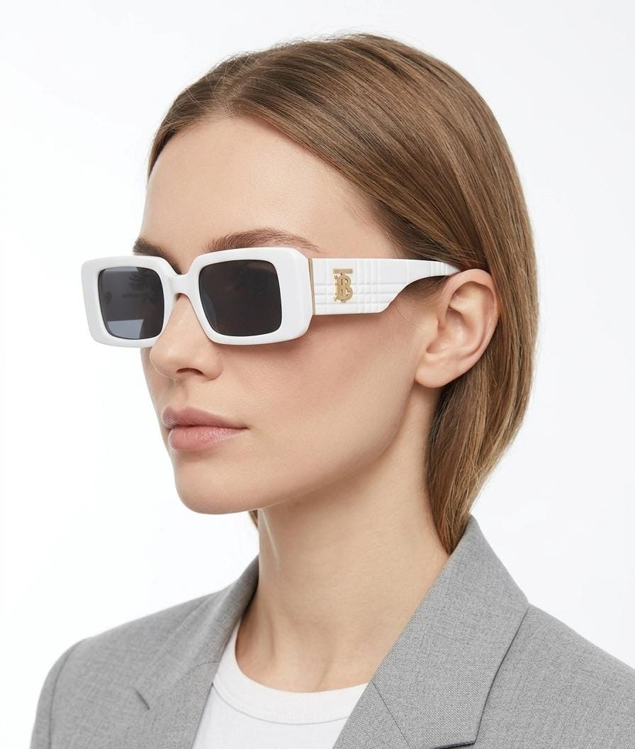 Burberr WMNS 11089 White Black - Image 2