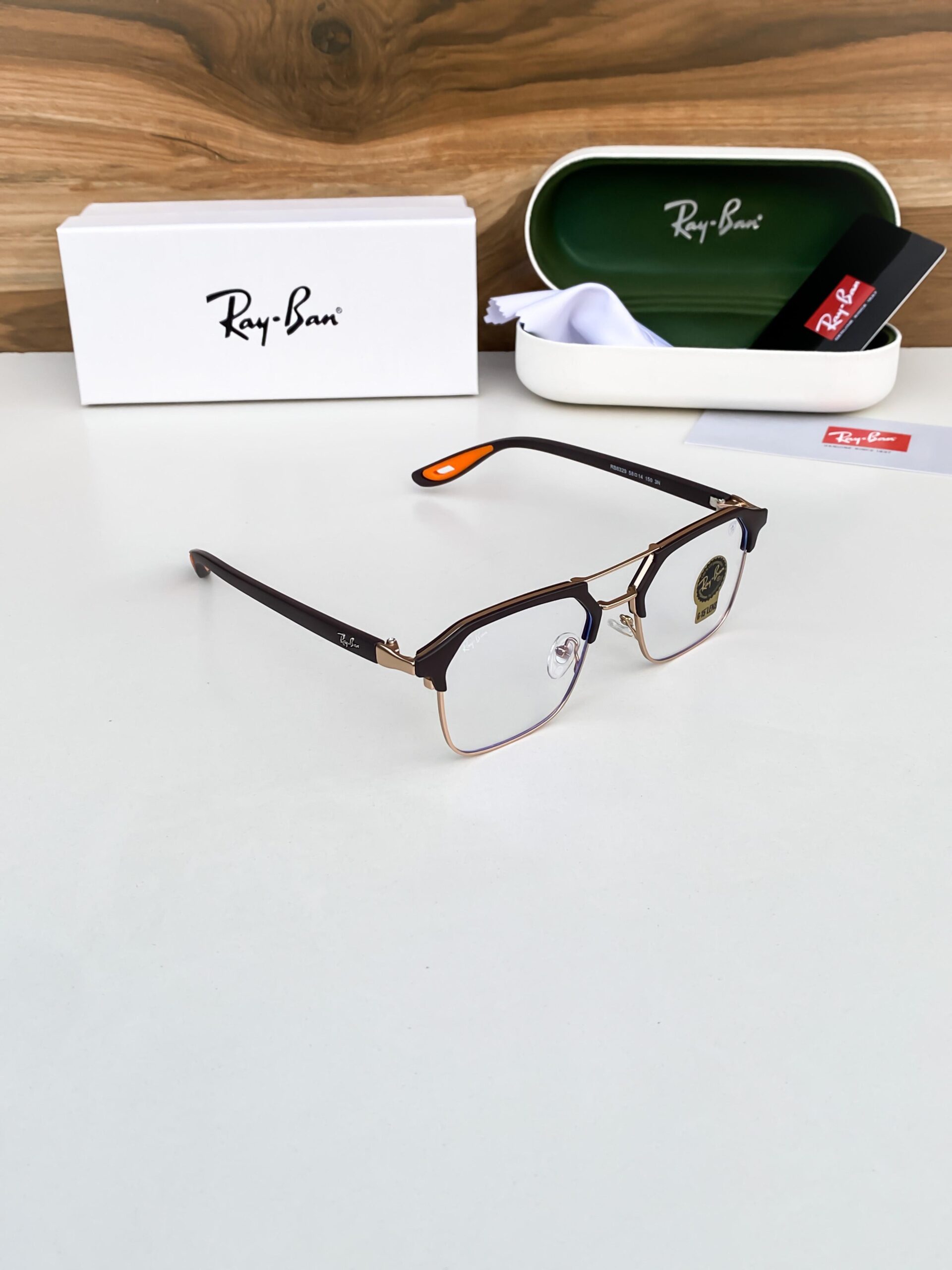 Rayban04 Gold black plano - Image 7