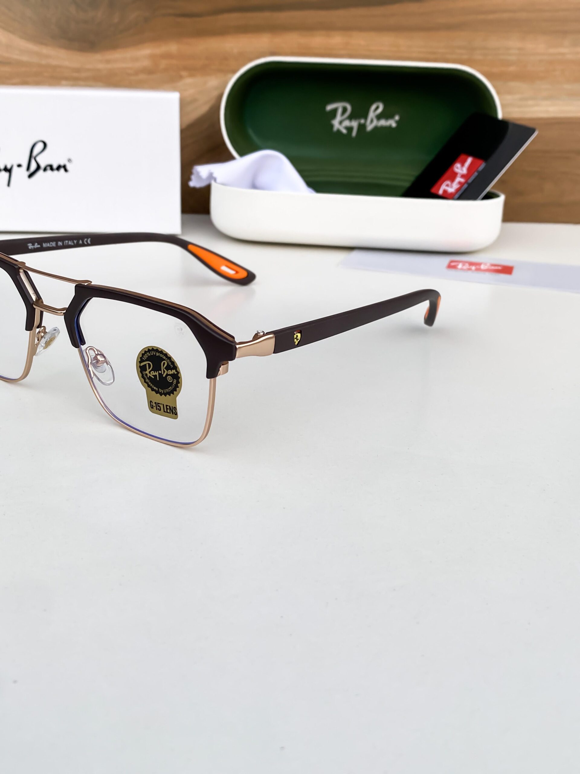 Rayban04 Gold black plano - Image 5