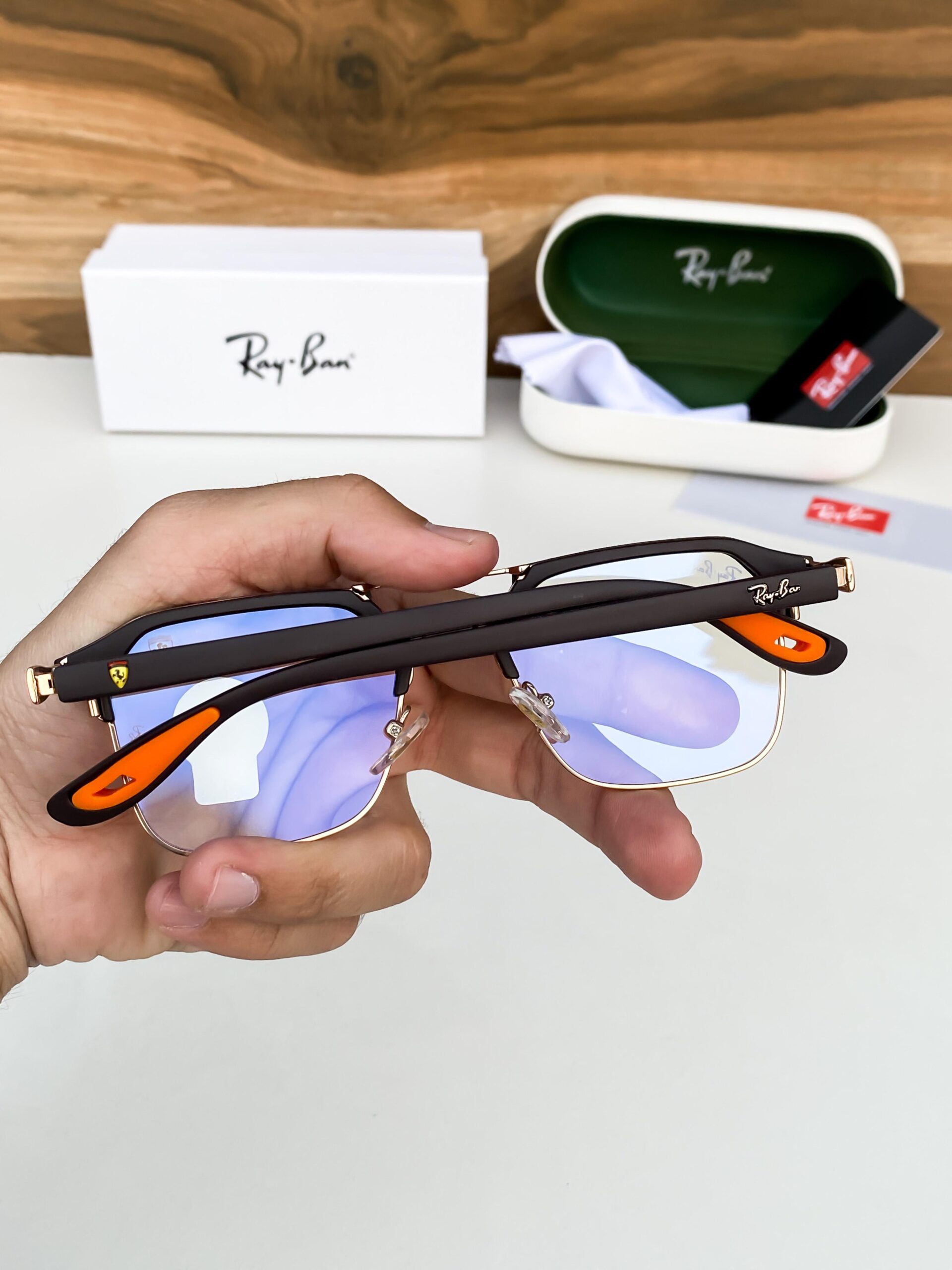 Rayban04 Gold black plano - Image 4