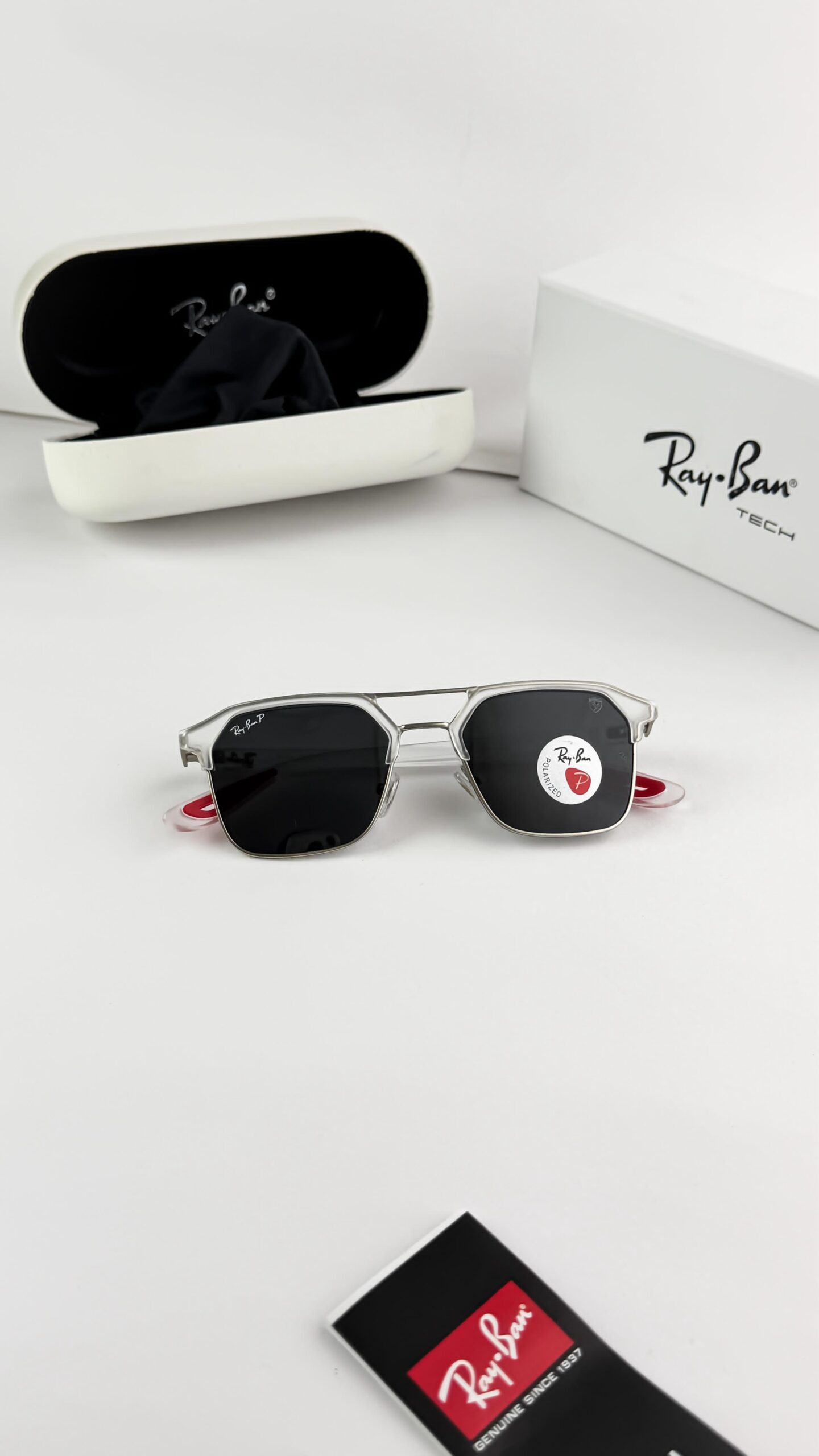 Rayban04 ice black red - Image 4