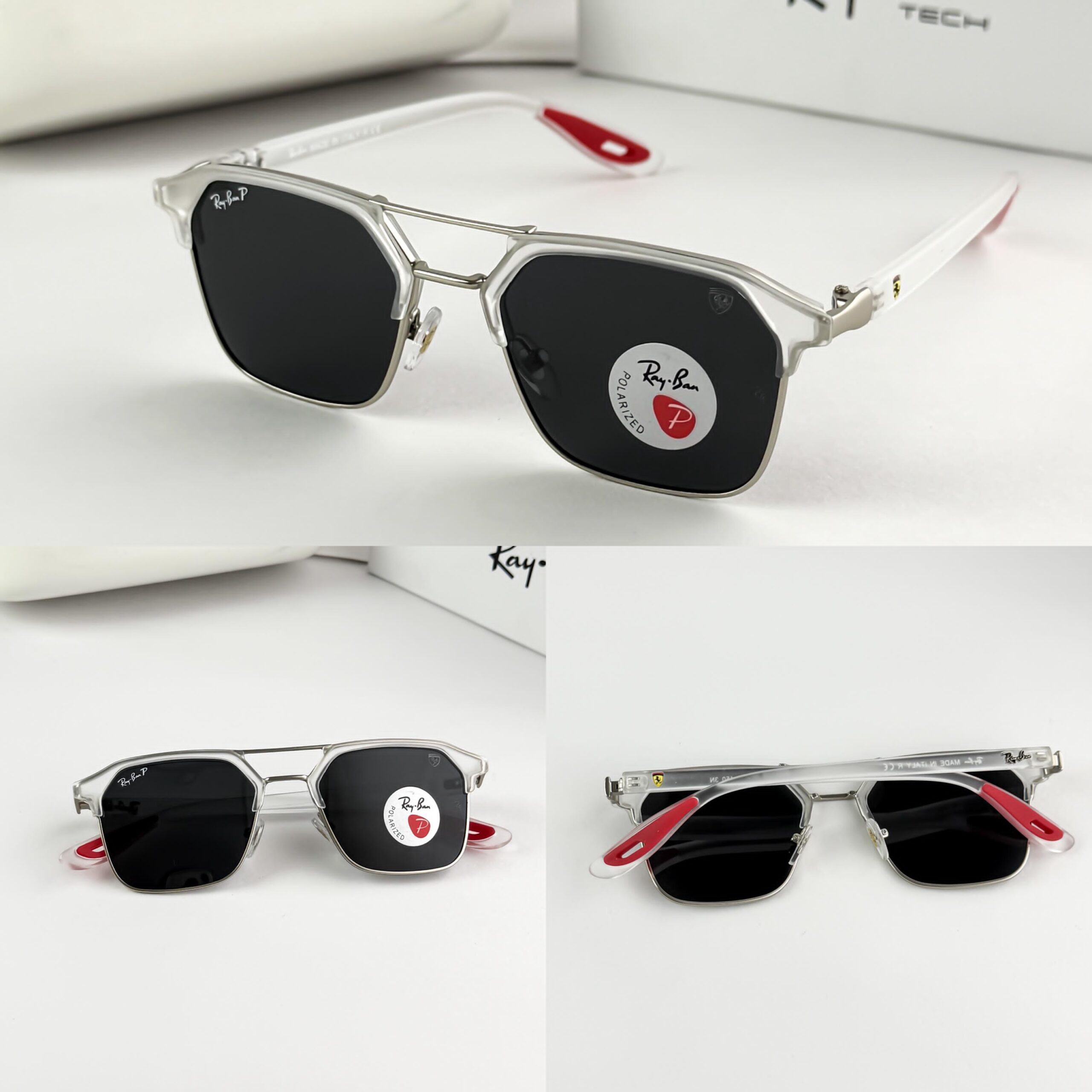 Rayban04 ice black red - Image 2
